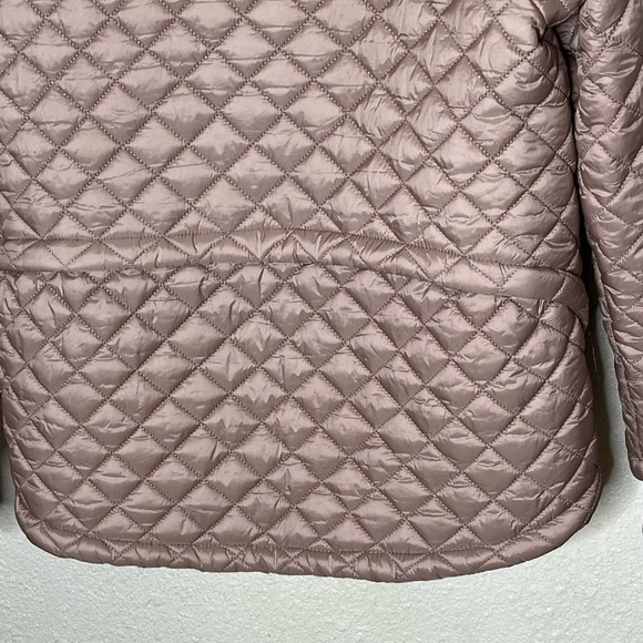 BCBGMAXAZRIA Feather Free Eco Friendly Fill Dusty Rose Jacket Sz Small - Picture 5 of 10